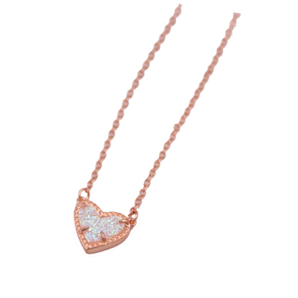 Rose Gold with Iridescent Druzy Necklace & Ea… - Picture 3 of 6